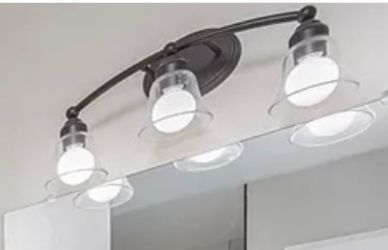 Bathroom Light Fixture 3 glass cover