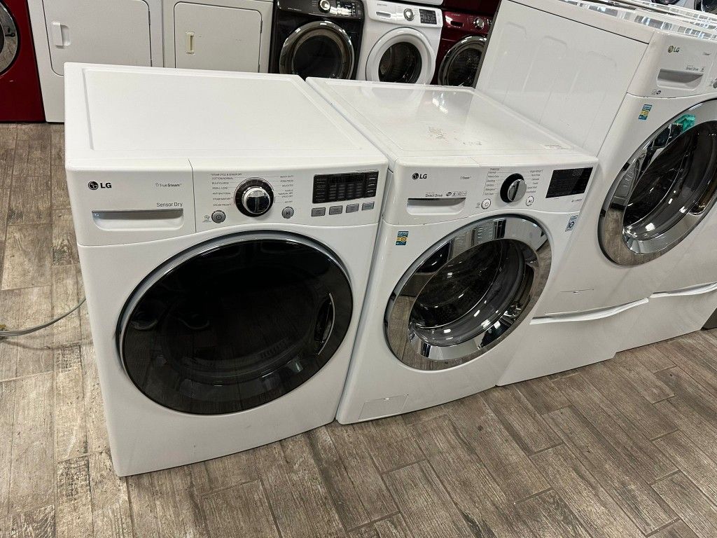 LG washer and dryer set electric with warranty