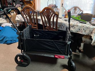 Radio Flyer Trav'ler Stroll 'N Wagon, 120 Ib capacity, wagon with adjustable handle (canopy not included