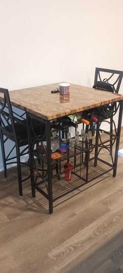 Wine rack with chairs
