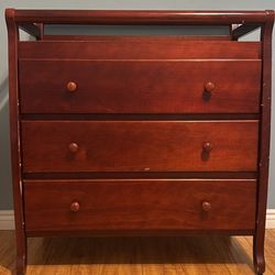 Cherry Wood Dresser with Changing Table Option