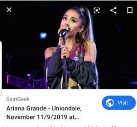 2 tickets to Ariana grande show at Nassau Coliseum November 9