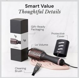L'ANGE HAIR Le Volume 2-in-1 Titanium Blow Dryer Brush Frizz Control Blowout Hair Dryer Brush 75mm