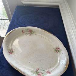 Smith Phillips Semi Large Platter With Gold Trim 