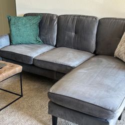 New Sectional Grey 83 Inches Wide Sofa Couch 