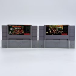 Super Nintendo SNES Donkey Kong Country Bundle Lot 1 & 2 Game Cartridges Only