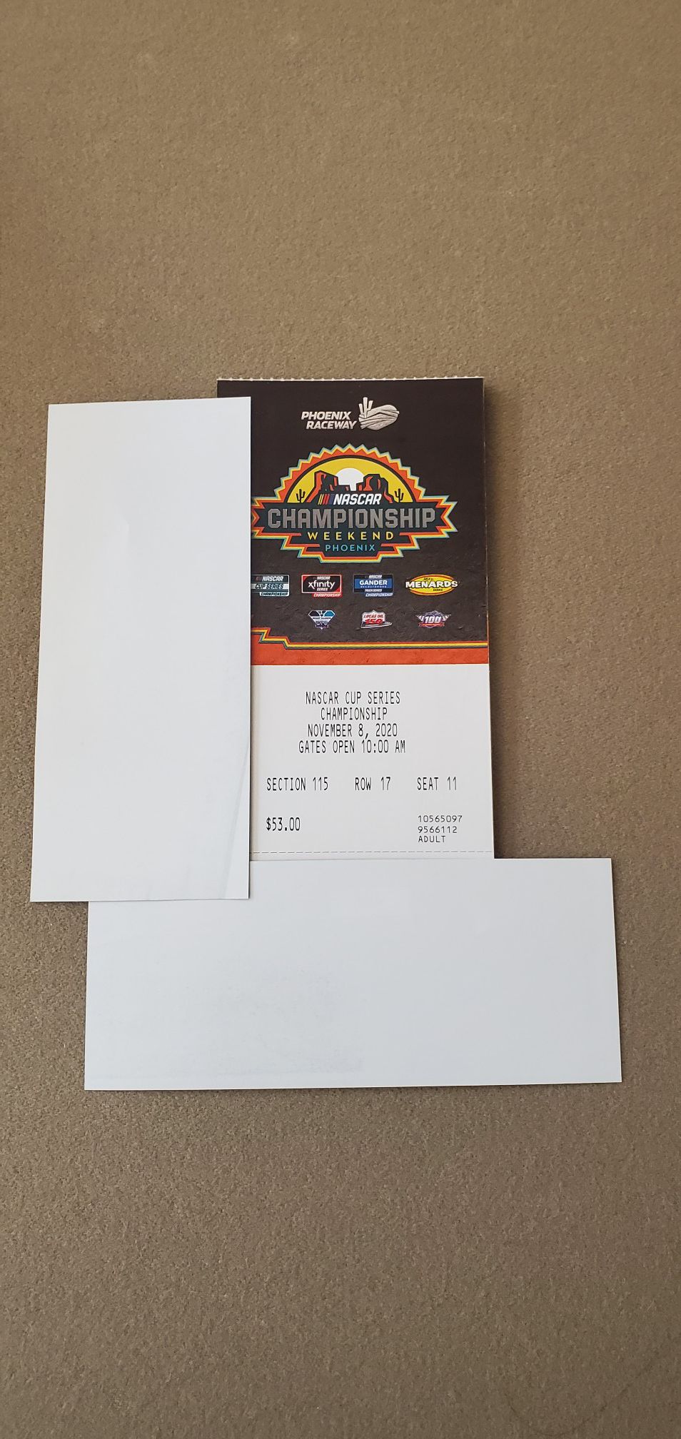 NASCAR Championship weekend tickets & RV spot