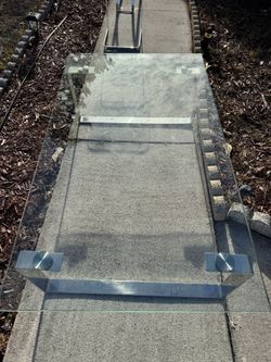 Glass and metal Art Deco Coffee and end tables