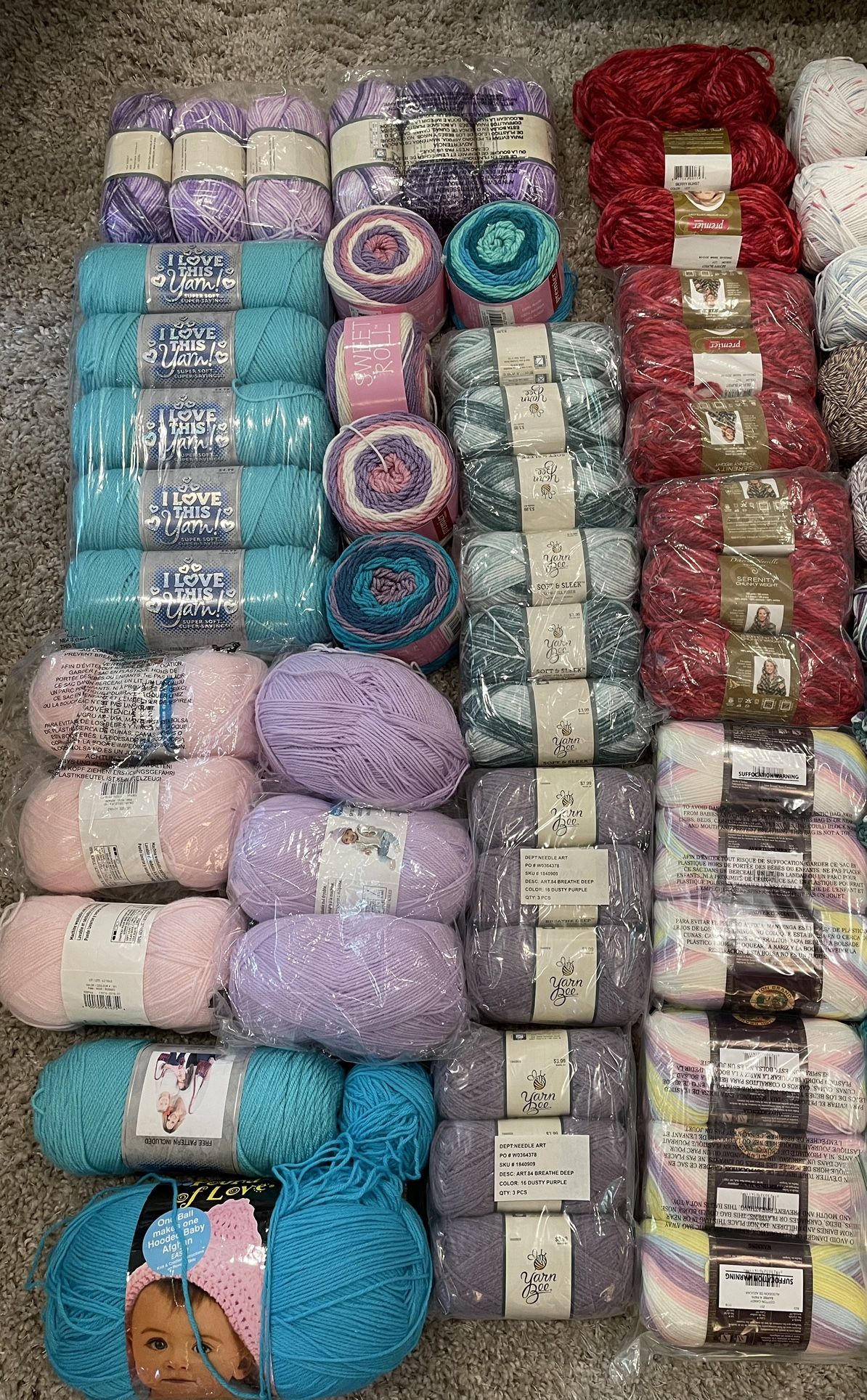 Assorted Yarn, Acrylic 