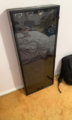 Guitar display case with LED lights.