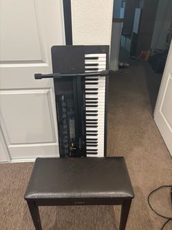 Casio WK-245 76-Key Electronic Keyboard, Stand, and Bench