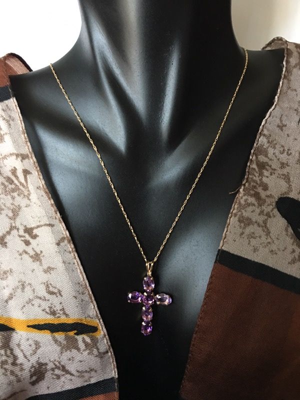 10k amethyst necklace