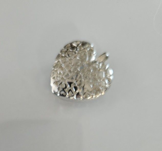 Puffy Sterling Silver Heart Pendant