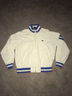 Vintage Izod-Lacoste bomber jacket ringer look