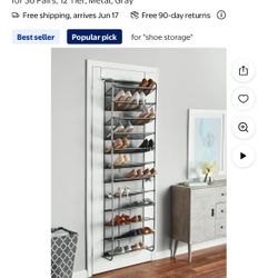 Over The Door Shoe Rack 