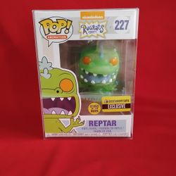New Sealed Exclusive Glow In The Dark Nickelodeon Rugrats Reptar Vinyl Figure #227 In Case