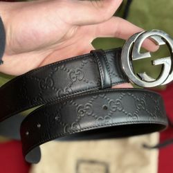 Black Gucci Signature Belt