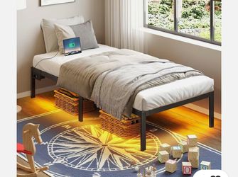 Twin bed frame with usb charging station