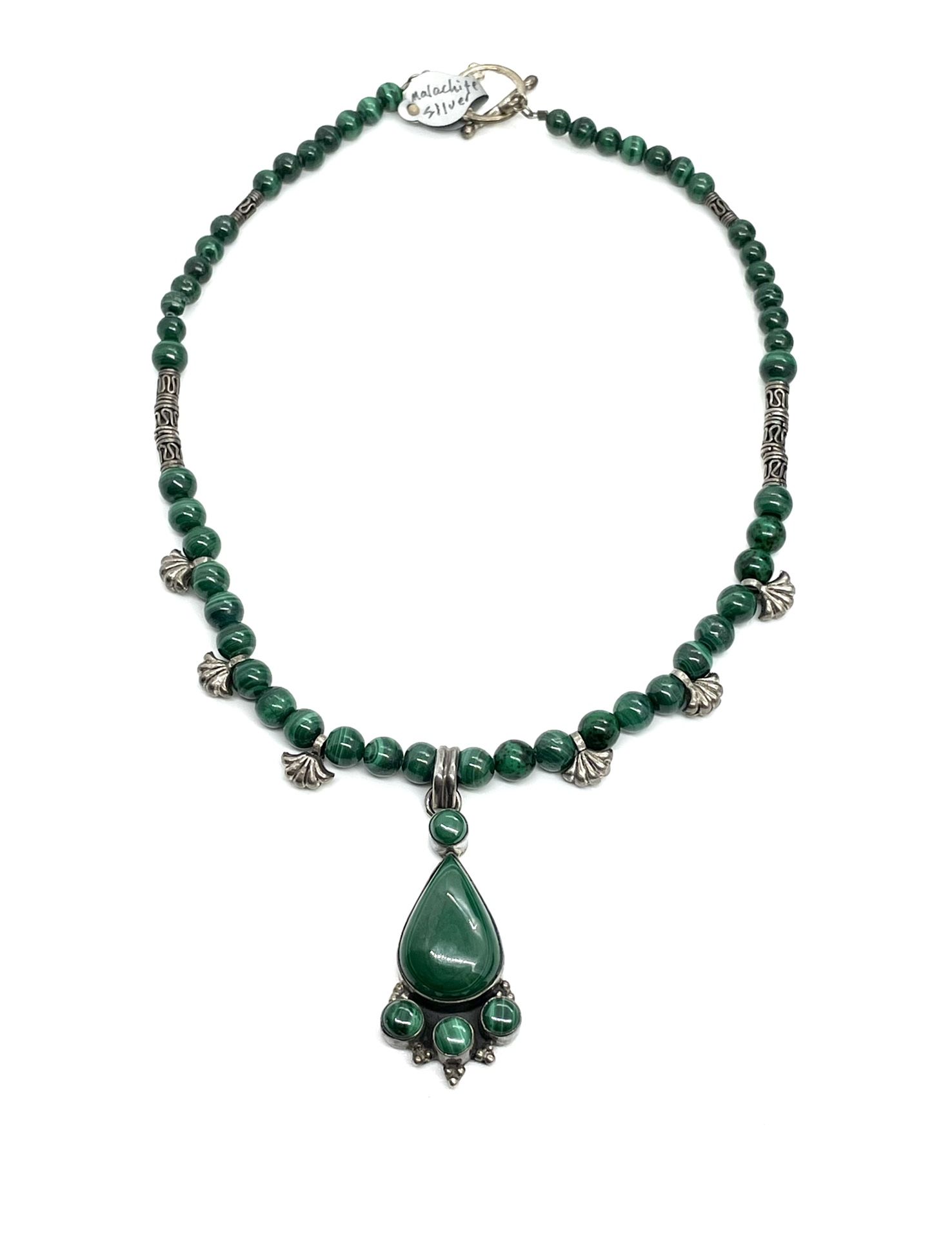 Sterling Malachite Necklace