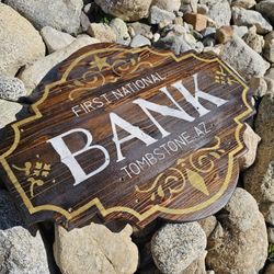 Rustic Wooden Western Cowboy Sign