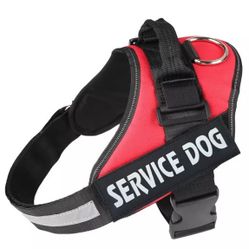 Service Dog Harness Red color Vest