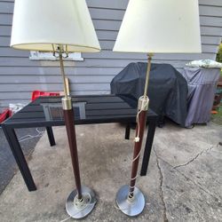 Set Of Tall Lamps With Shades