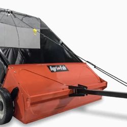 Afro-Fab 45-0521 42-inch premium Tow Lawn Sweeper, Black And Orange