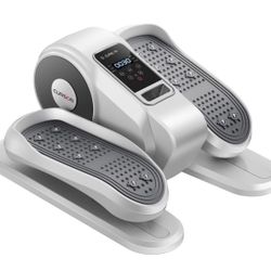 Under Desk Elliptical Machine, Electric Seated Pedal Exerciser, Mini Ellipse Leg Exerciser with Remoter, 12 Level Speeds, Forward & Reverse Direction,