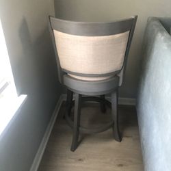 Bar Stools, Grey And Cream Colored from Bed Bath And beyond 