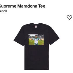 Supreme Black Maradona Tee