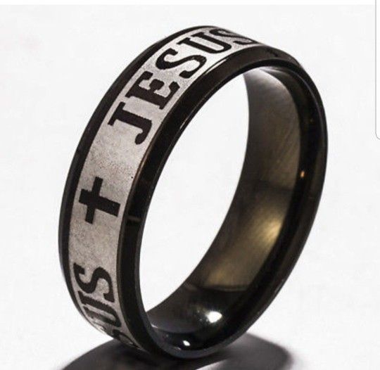 Jesus Stainless Steel Ring Promise Ring Unisex