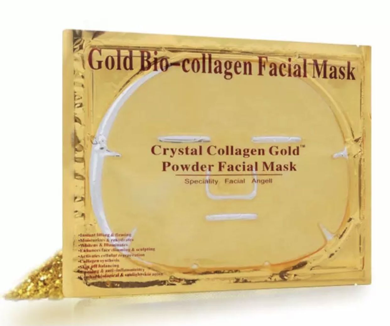 6 Pieces 24k Gold Gel Collagen Face Masks , Anti Aging Puffiness Skincare Anti Wrinkle Tighten Skin & Revitalize Skin