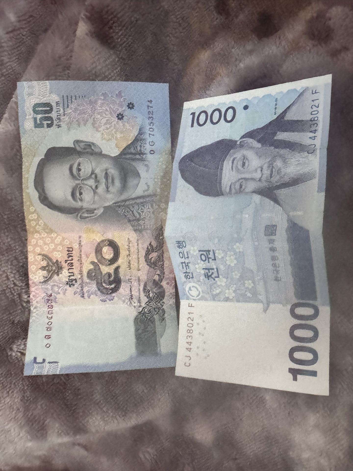 Thailand And South Korea Money