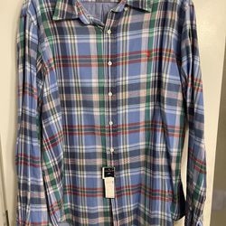 Polo Ralph Lauren Plaid Double Layer Lined Long Sleeve Button Down Shirt Men's