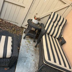 Wicker Patio Lounge Set