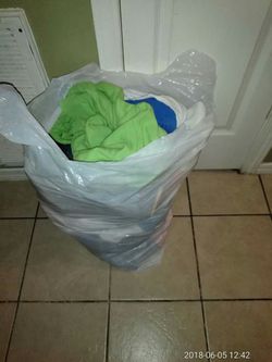 Large garbage bag of women's clothing