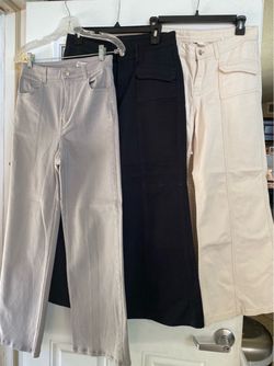 Bundle (3) H&M Wide Leg Utility Jeans (size 4x2 and size 6) Bundle (3) H&M Wide Leg Utility Jeans (size 4x2 and size 6)