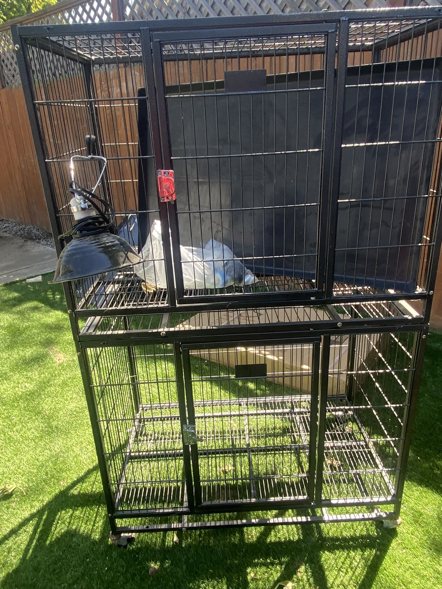 Double Stacked Dog Kennels 