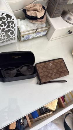 Coach wallet and sunglasses