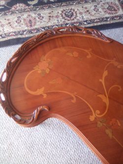 Coffee table with inlay design