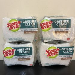 4pack Scotch-Brite Greener Clean Non-Scratch Scrub Sponge, 3 Count