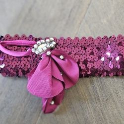 Burgundy Sequence Prom Wedding Garter 