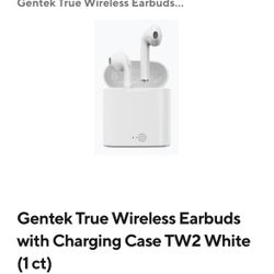Gentek True Wireless Earbuds with Charging Case TW2 White (1 ct)