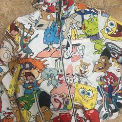 Members Only Size Large Youth Nickelodeon Jacket SpongeBob Rugrats Hey Arnold 