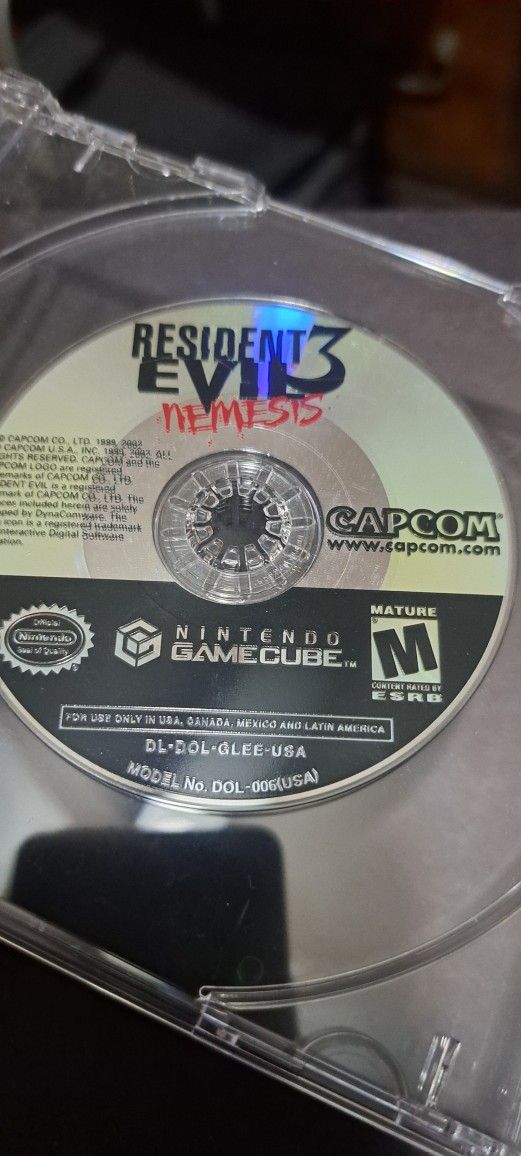 Resident Evil 3 For Gamecube 