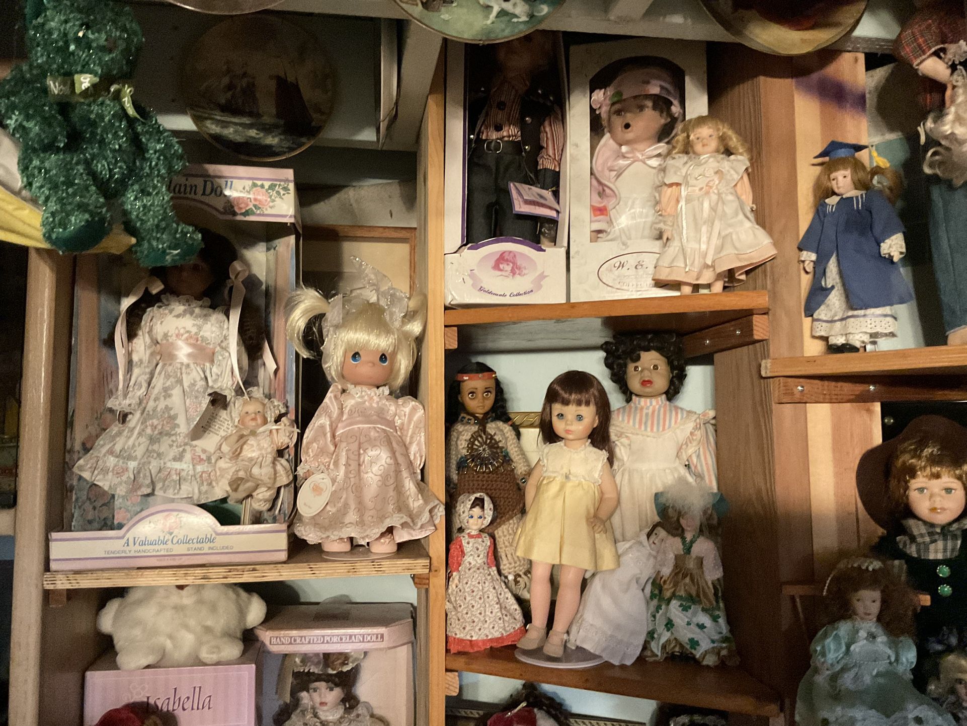 Vintage Porcelain And Plastic Dolls
