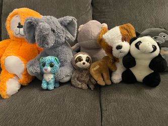 Bundle of animal stuffed animals