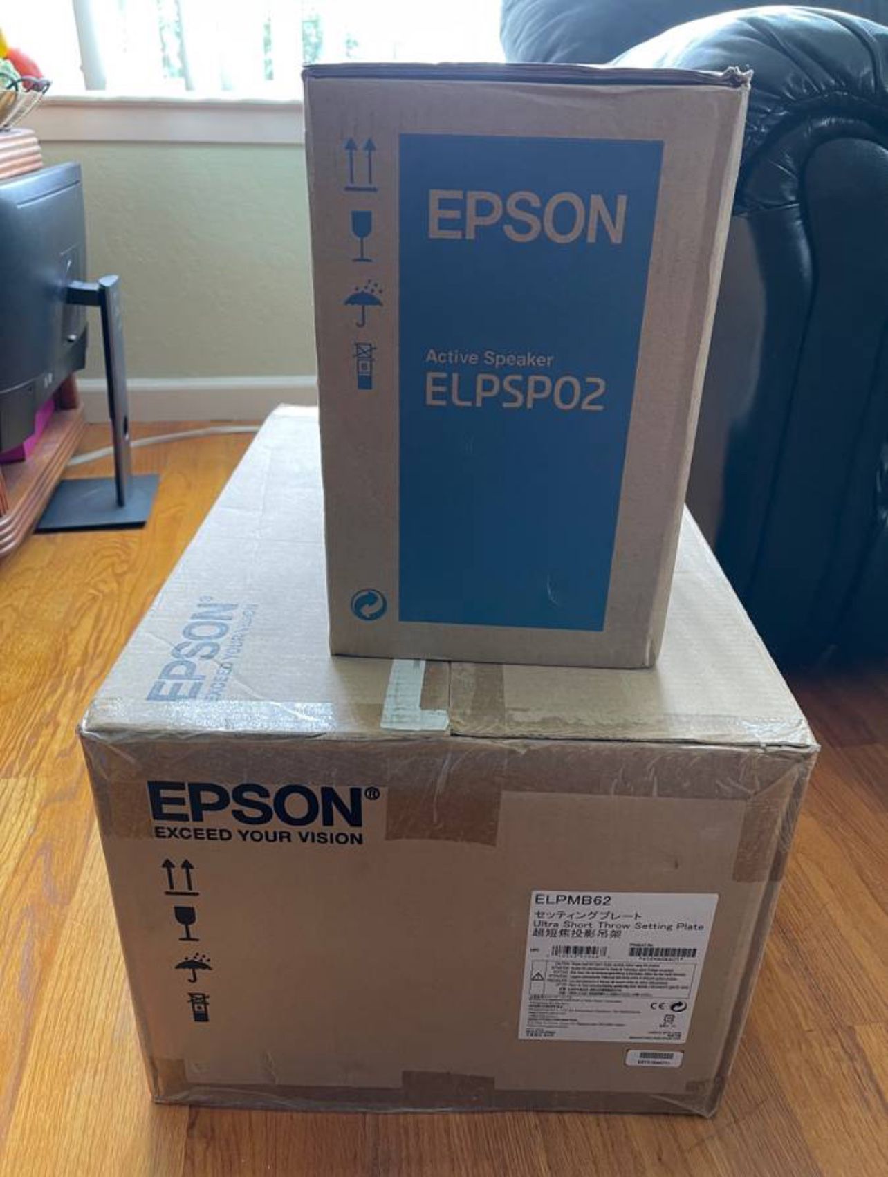 Brand New Epson Projector ELPSP02 Mounting Bracket Set & Active Speaker ELPSP02  