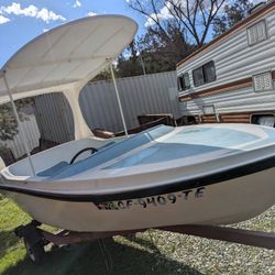 2014 Jindian 12 Ft Electric Boat W Trailer 