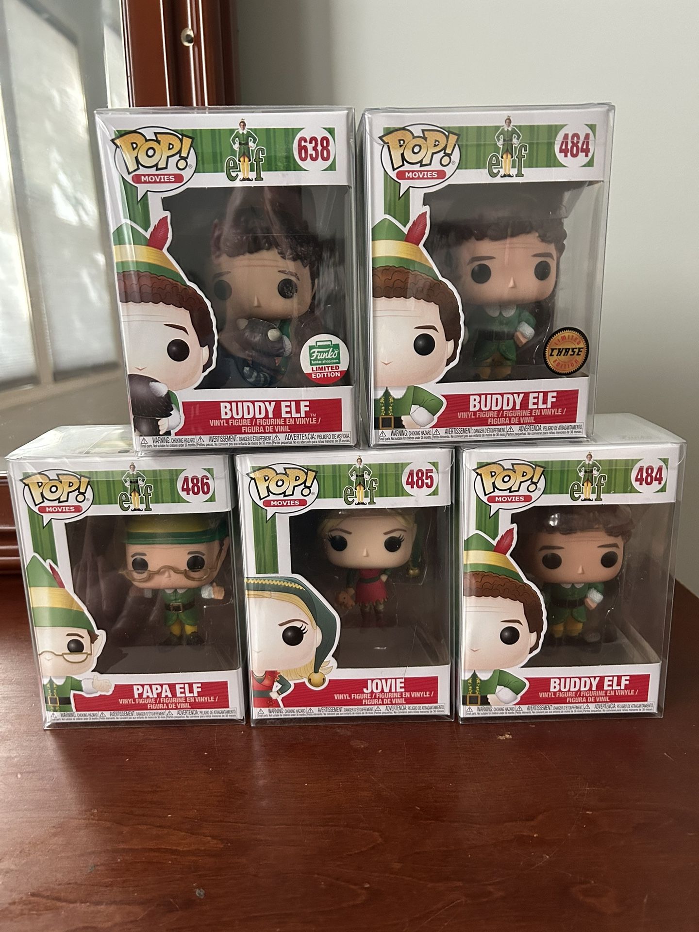 Buddy Elf funko pop lot Jovie Papa Elf Buddy Elf chase